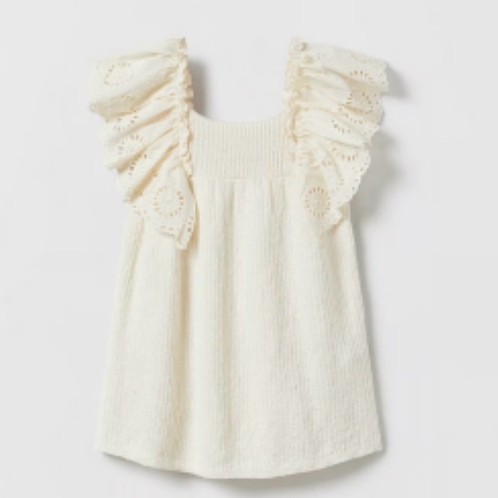 NWOT: Zara Kids Eyelet Dress - Picture 2 of 4